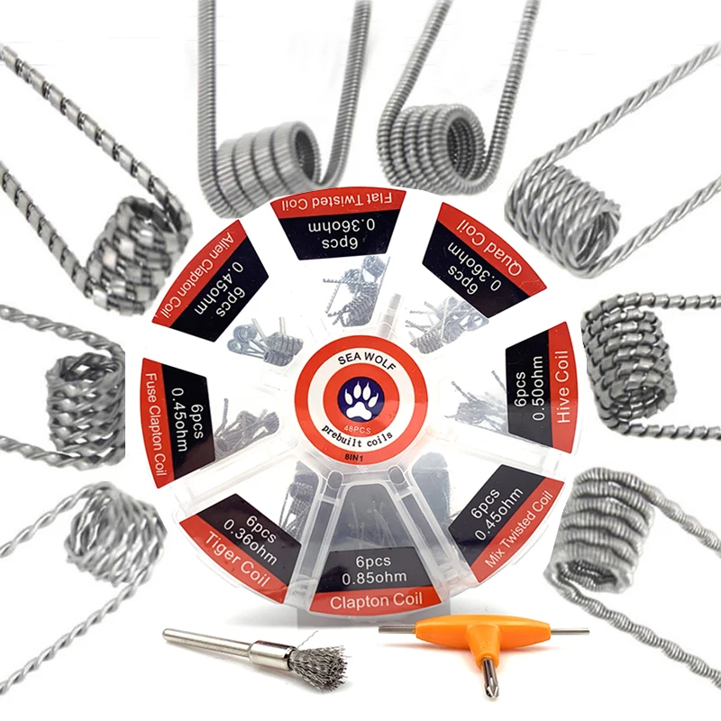 Clapton Wire Pre Built - Prebuilt Coil 8 Styles Fused Alien