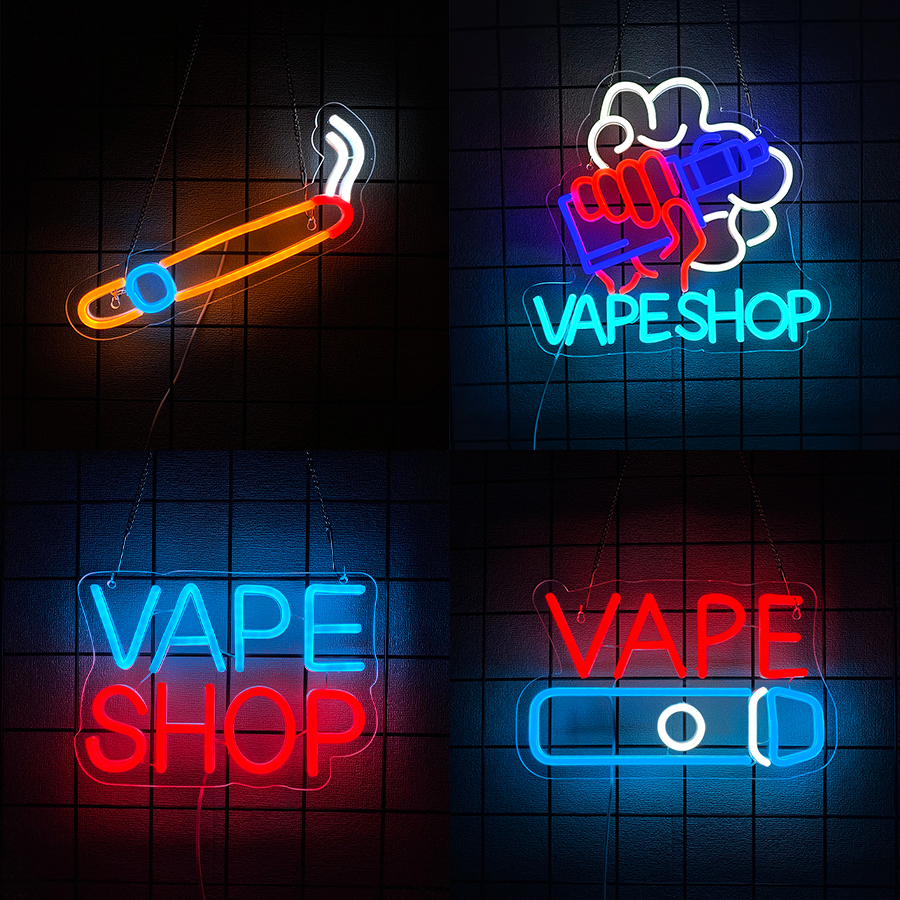 Vaping Shop - Vape Shop Neon Sign For Wall