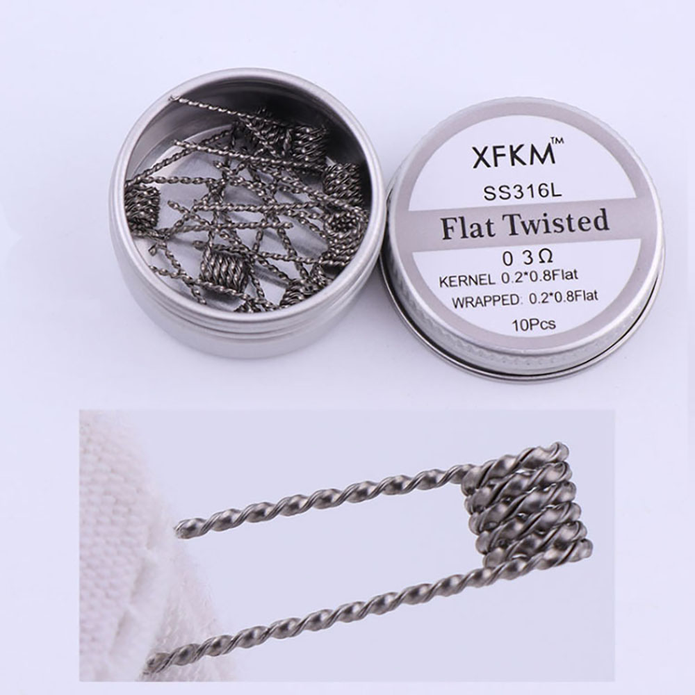 SS316L 10Pcs/Box Prebuilt Coil - Clapton Wire Pre Built 리뷰 및 가격