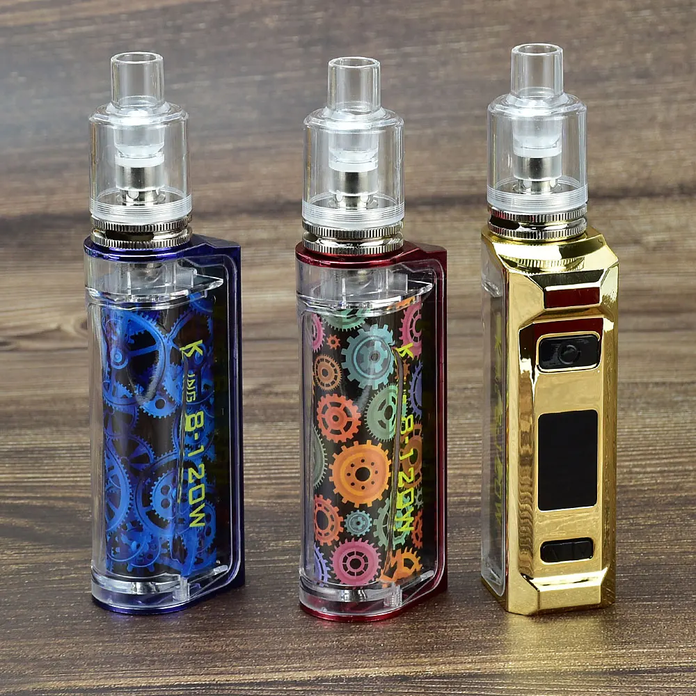 King8-120W Box Mod Kit electro - Vape Battery 18650 리뷰 및 가격