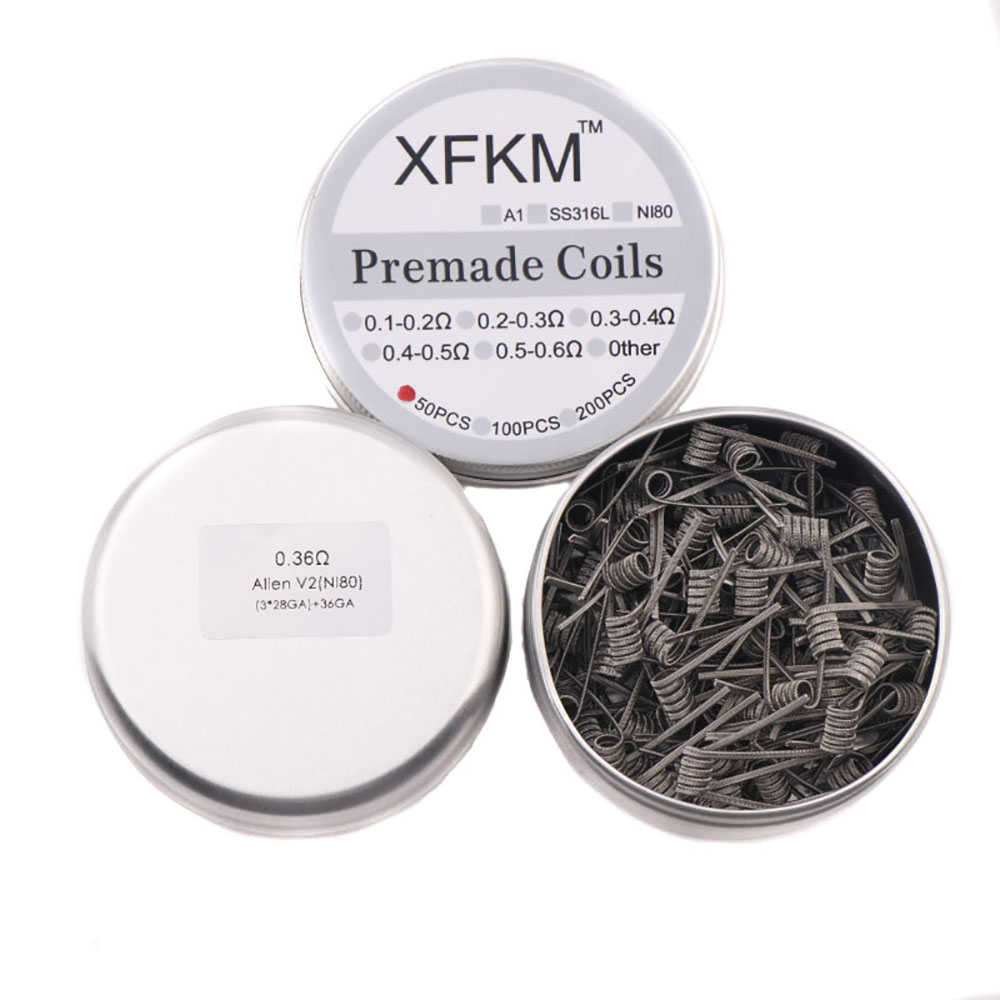 NEW XFKM 50PCS/box NI80/A1/SS3 - Clapton Wire Pre Built 리뷰 및 가격