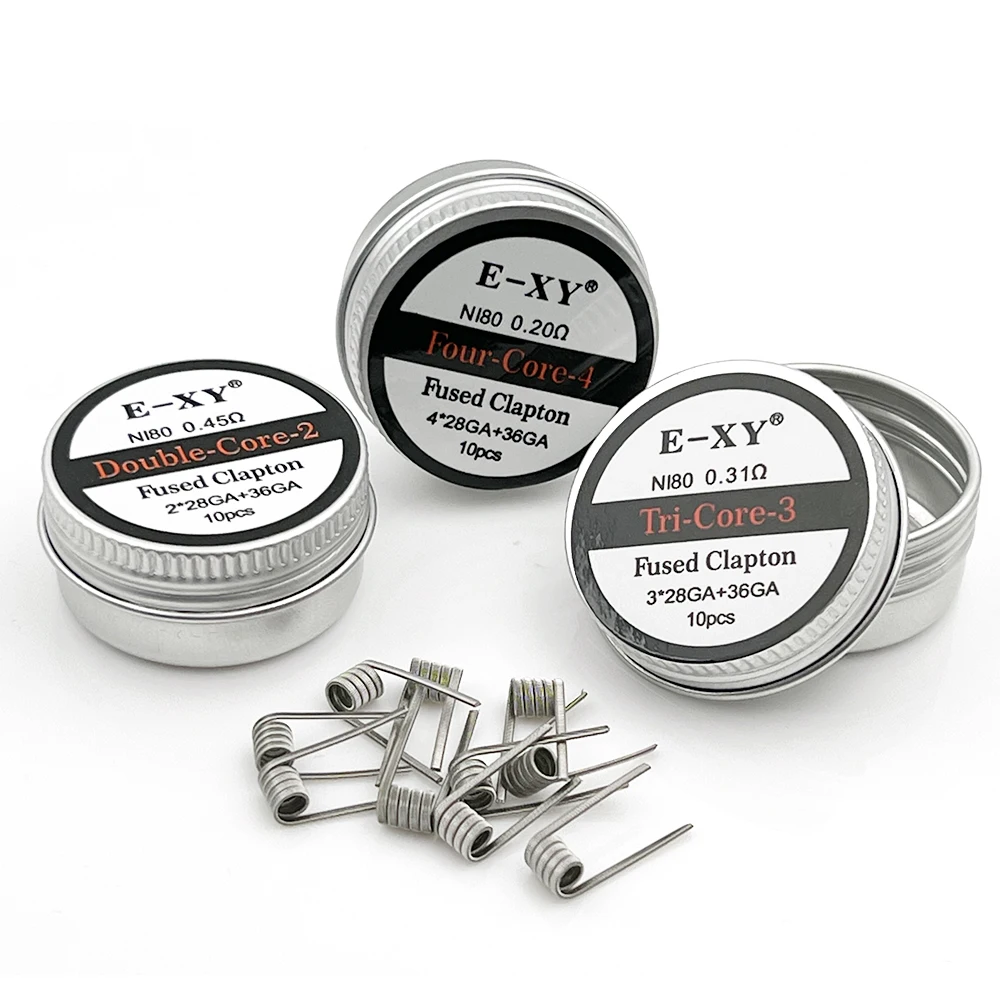 10pcs/box Ni80 Prebuilt Coil 2 - Clapton Wire Pre Built 리뷰 및 가격