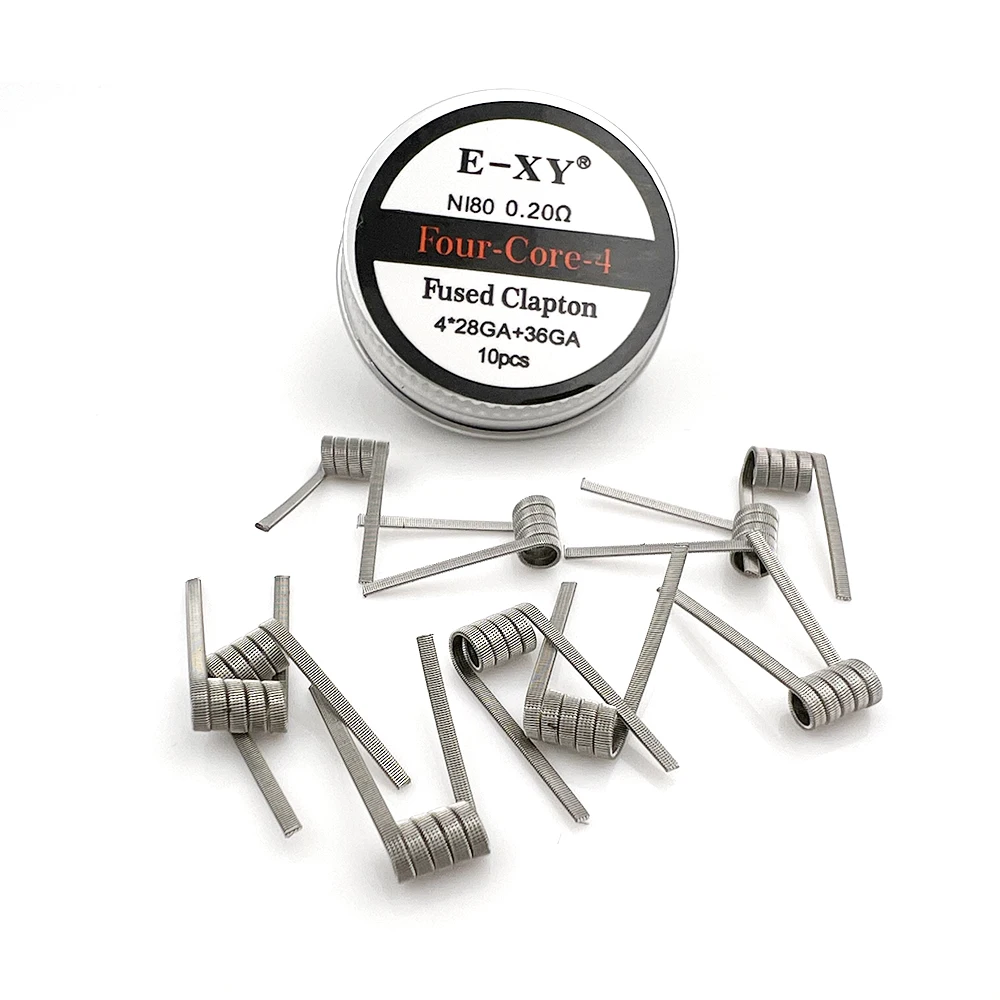 10pcs/box Ni80 Prebuilt Coil 2 - Clapton Wire Pre Built 리뷰 및 가격