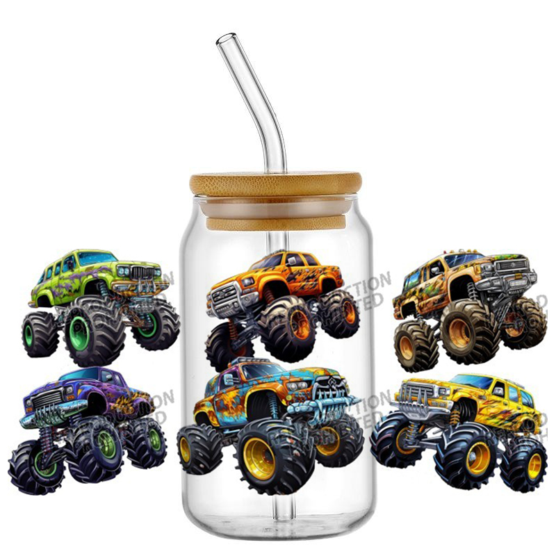 Monster Truck design UV DTF Wr - Rdta Tank Glass 리뷰 및 가격