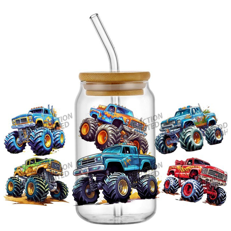Monster Truck design UV DTF Wr - Rdta Tank Glass 리뷰 및 가격