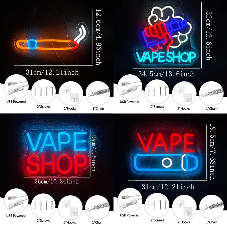 Vape Shop Neon Sign For Wall D - Vaping Shop 리뷰 및 가격
