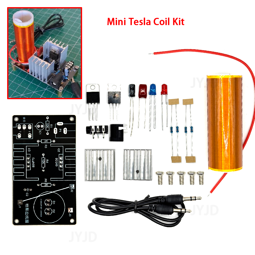 1 Set Mini Tesla Coil Kit 15W  - Coil Building Kit 리뷰 및 가격
