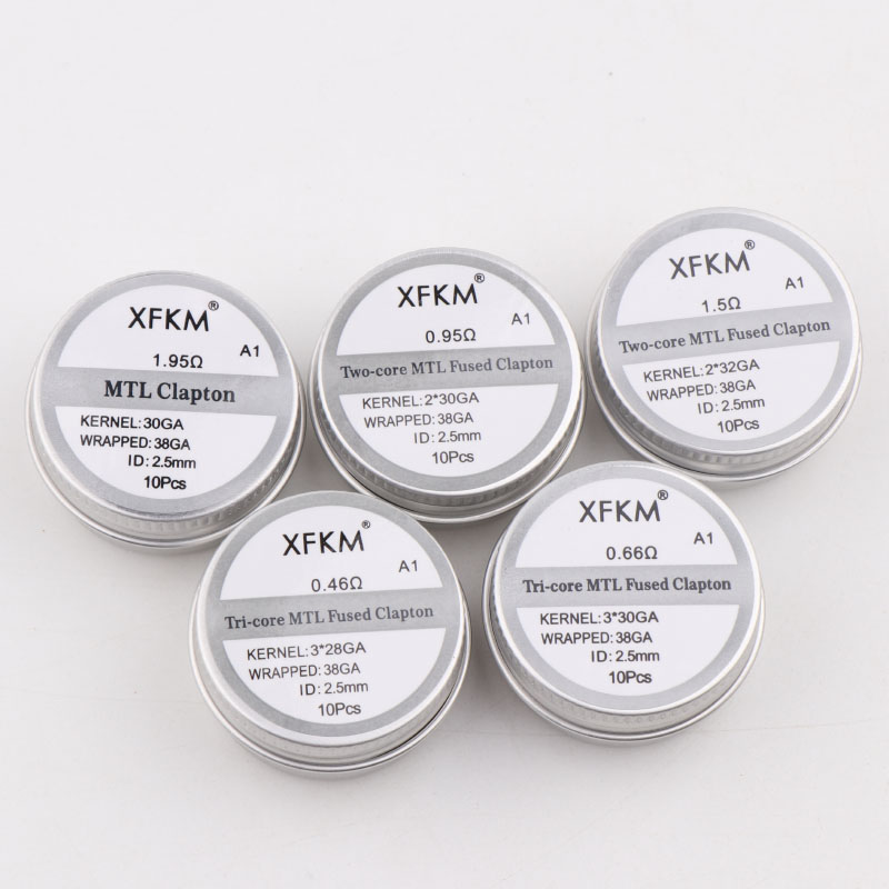 NEW XFKM 10PCS/box NI80/A1/SS3 - Clapton Wire Pre Built 리뷰 및 가격