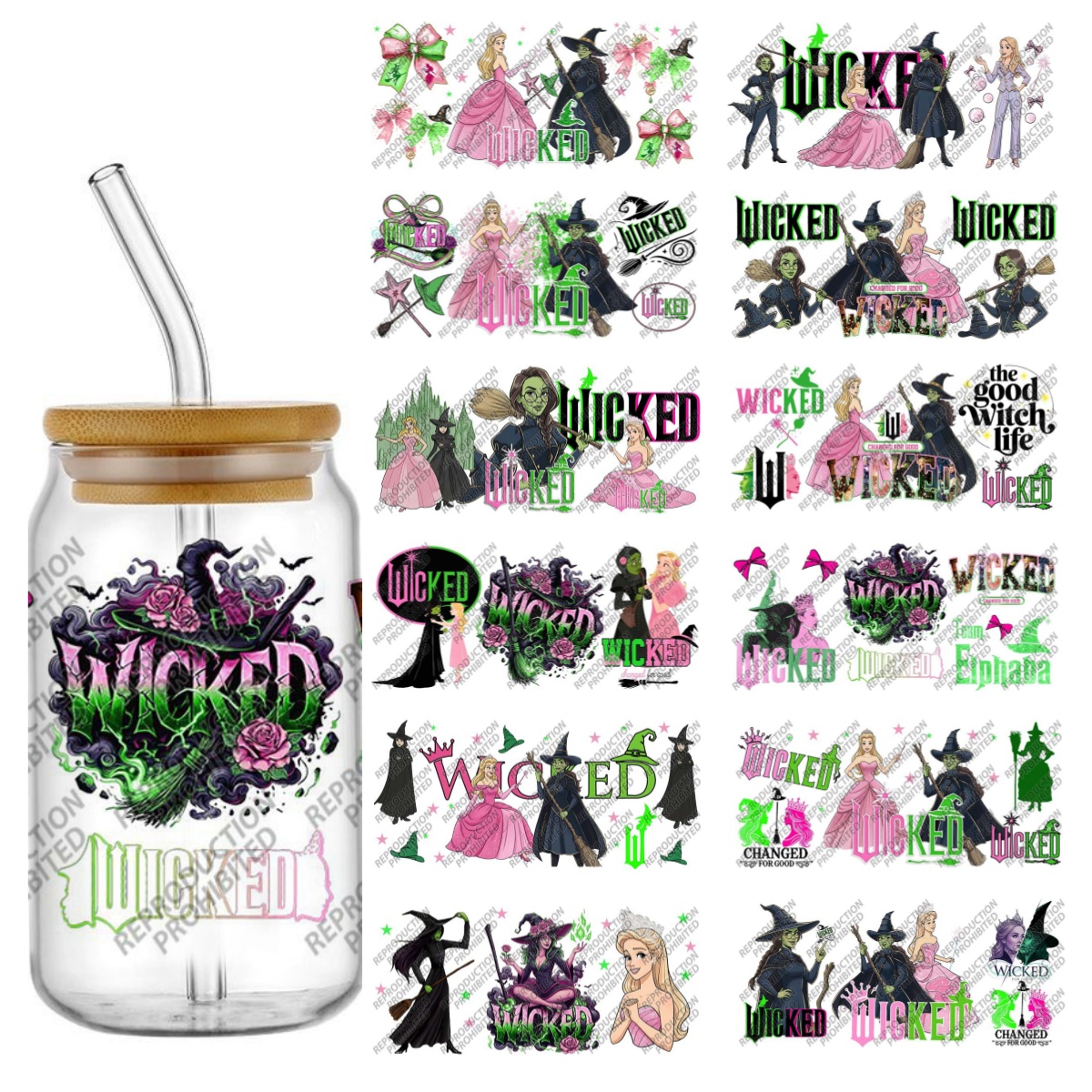 3D UV DTF Witch Bow Pattern cu - Rdta Tank Glass 리뷰 및 가격
