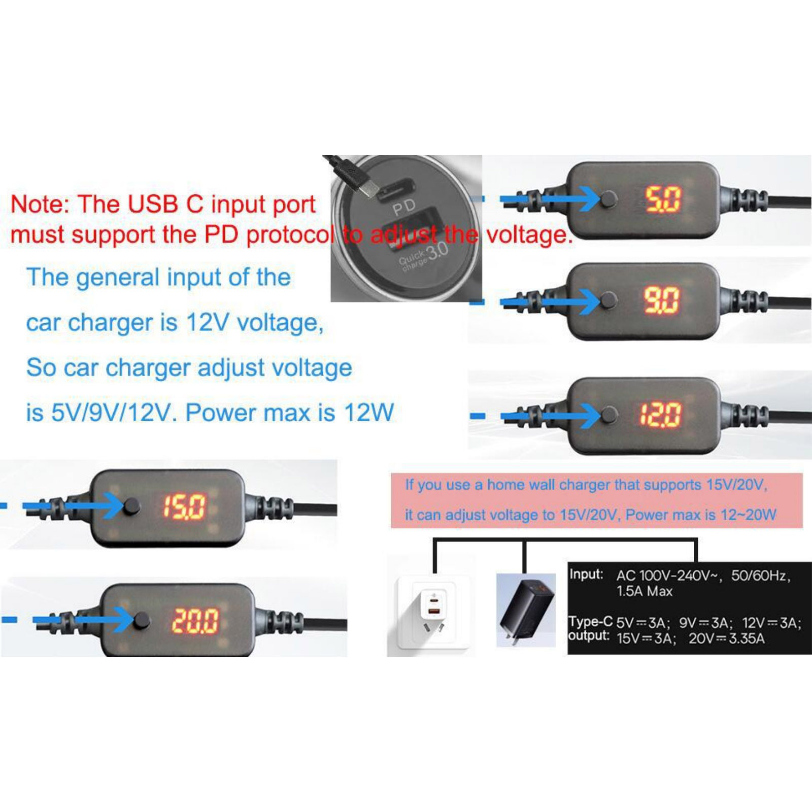 1Pc USB-C to 12V Car Cigarette - Accessories Experts Vape 리뷰 및 가격