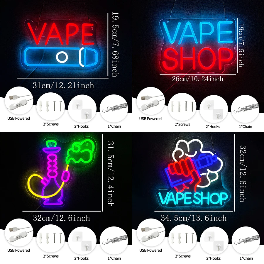 Vape Shop Neon Signs, Led Lett - Vaping Shop 리뷰 및 가격