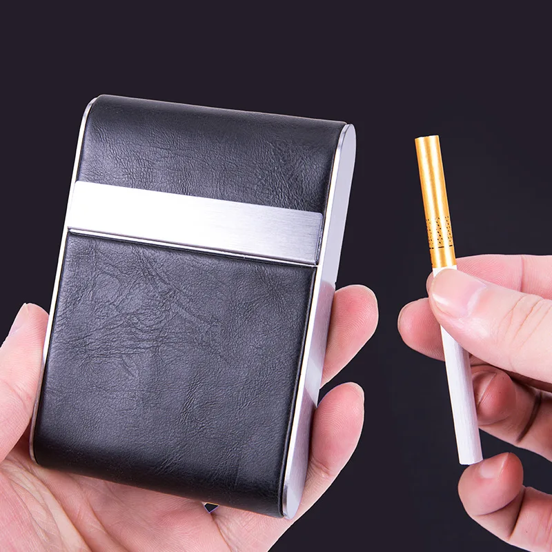 Leather Metal Cigarette Case,  - Smoking & Vaping Accessories 리뷰 및 가격