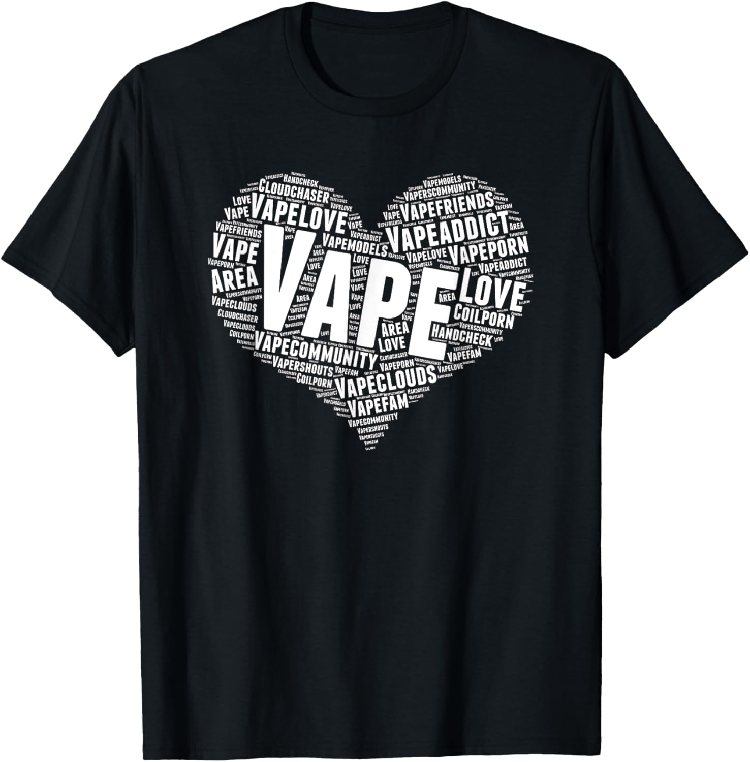 Vape Heart Word Cloud Graphic  - Vaping Shop 리뷰 및 가격