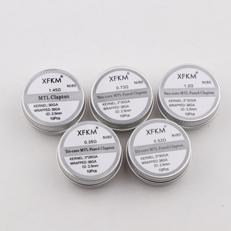 NEW XFKM 10PCS/box NI80/A1/SS3 - Clapton Wire Pre Built 리뷰 및 가격
