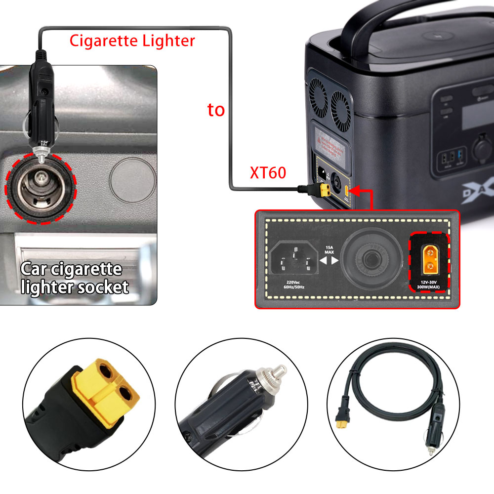 XT60 16AWG Plug Car Cigarette  - Accessories Experts Vape 리뷰 및 가격