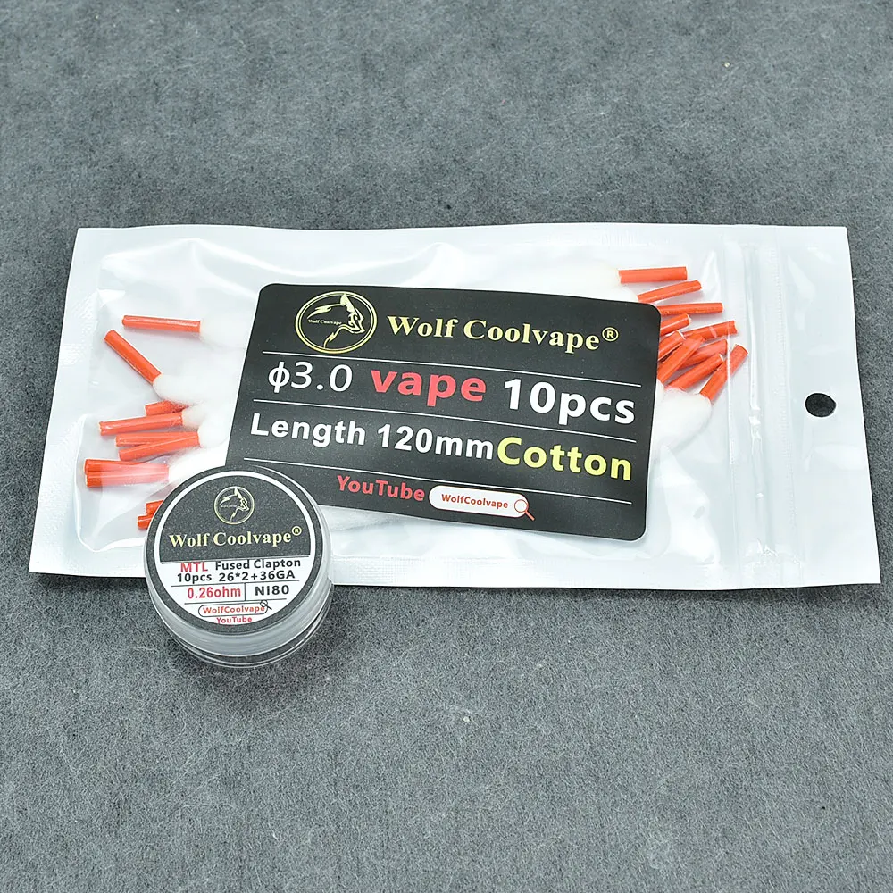 Wolfcoolvape NI80 Pre-Built He - Clapton Wire Pre Built 리뷰 및 가격